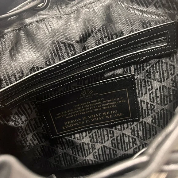 Kurt Geiger Black Quilted Backpack - Picture 5 of 10